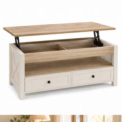 Oria Lunelle — présentation illustrative d'une table basse relevable